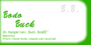 bodo buck business card